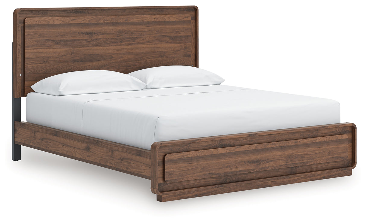 Mega Furniture - Ashley Furniture - Fortlorn Bedroom - California King Panel Bed / Walnut Brown - PCB386B5