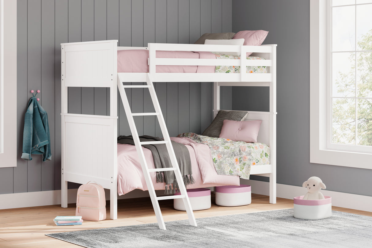 Mega Furniture - Ashley Furniture - Nextonfort Bedroom - Twin over Twin Bunk Bed / Blue - B396B2