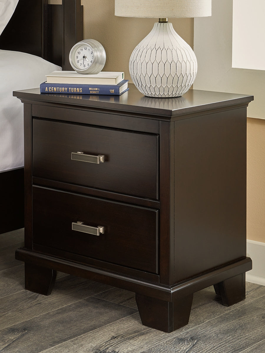Mega Furniture - Ashley Furniture - Covetown Bedroom - California King Panel Bed / Dark Brown - B441B9