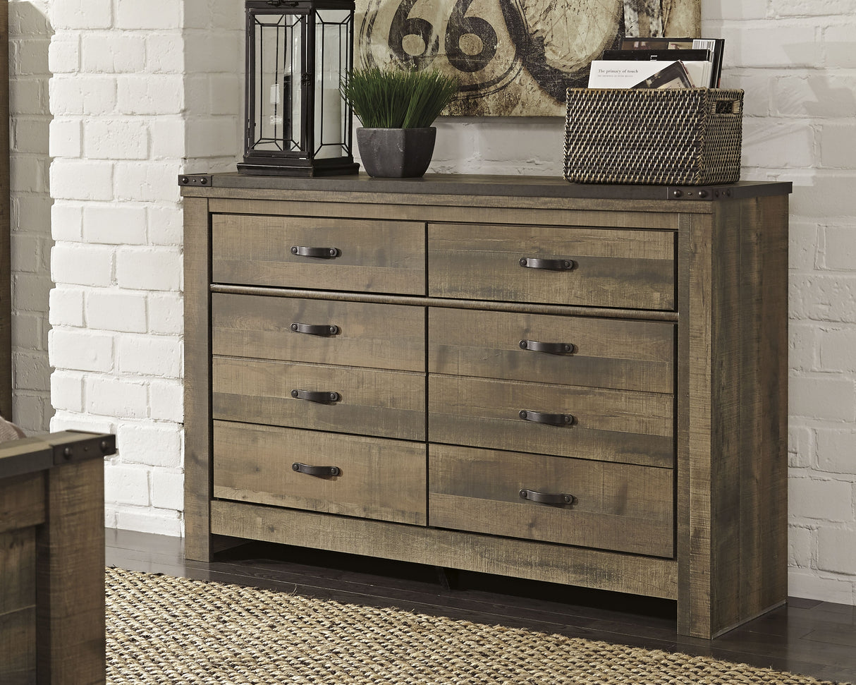 Mega Furniture - Ashley Furniture - Trinell Bedroom - Six Drawer Dresser / Brown - B446-31