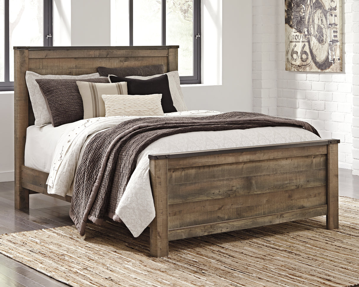 Mega Furniture - Ashley Furniture - Trinell Bedroom - Queen Panel Bed / Brown - B446B11