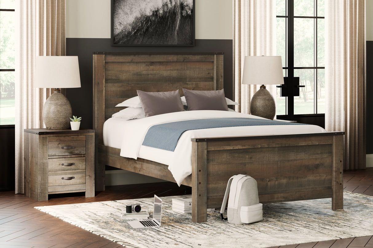 Mega Furniture - Ashley Furniture - Trinell Bedroom - Full Panel Bed / Brown - B446B3