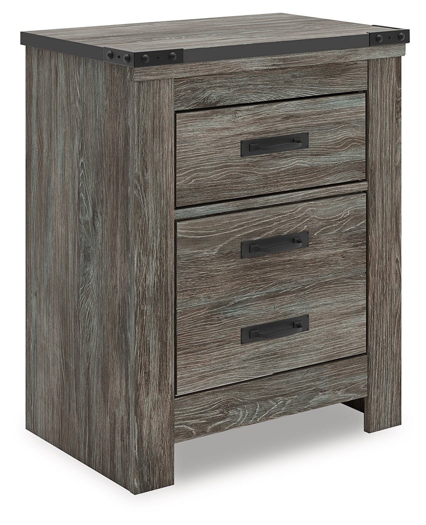 Mega Furniture - Ashley Furniture - Frandern Bedroom - Two Drawer Night Stand / Gray - B4480-92