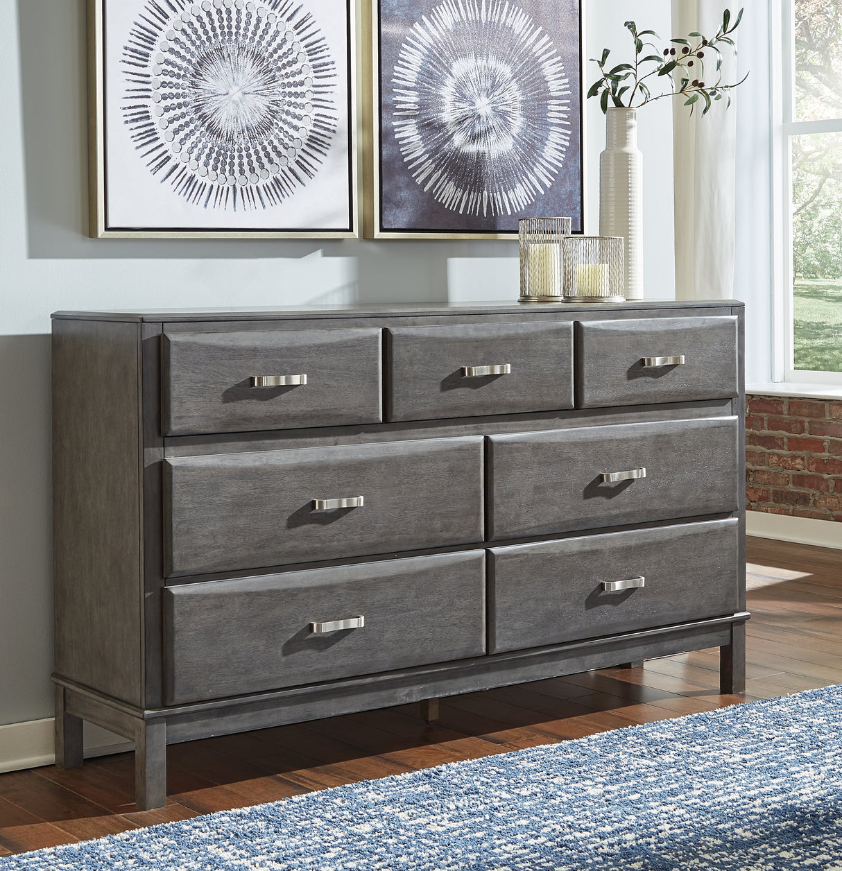 Mega Furniture - Ashley Furniture - Caitbrook Bedroom - Dresser / Gray - B476-31