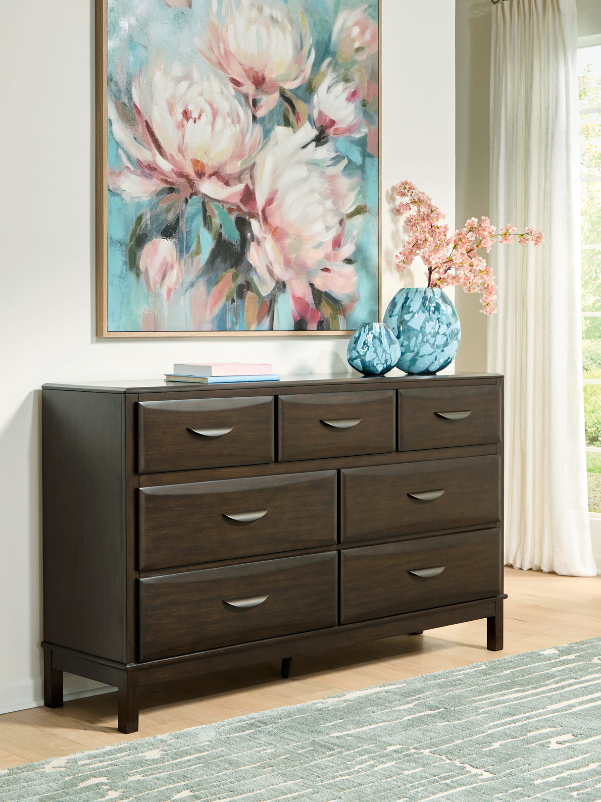 Mega Furniture - Ashley Furniture - Vanmore Bedroom - Dresser / Dark Brown - B479-31
