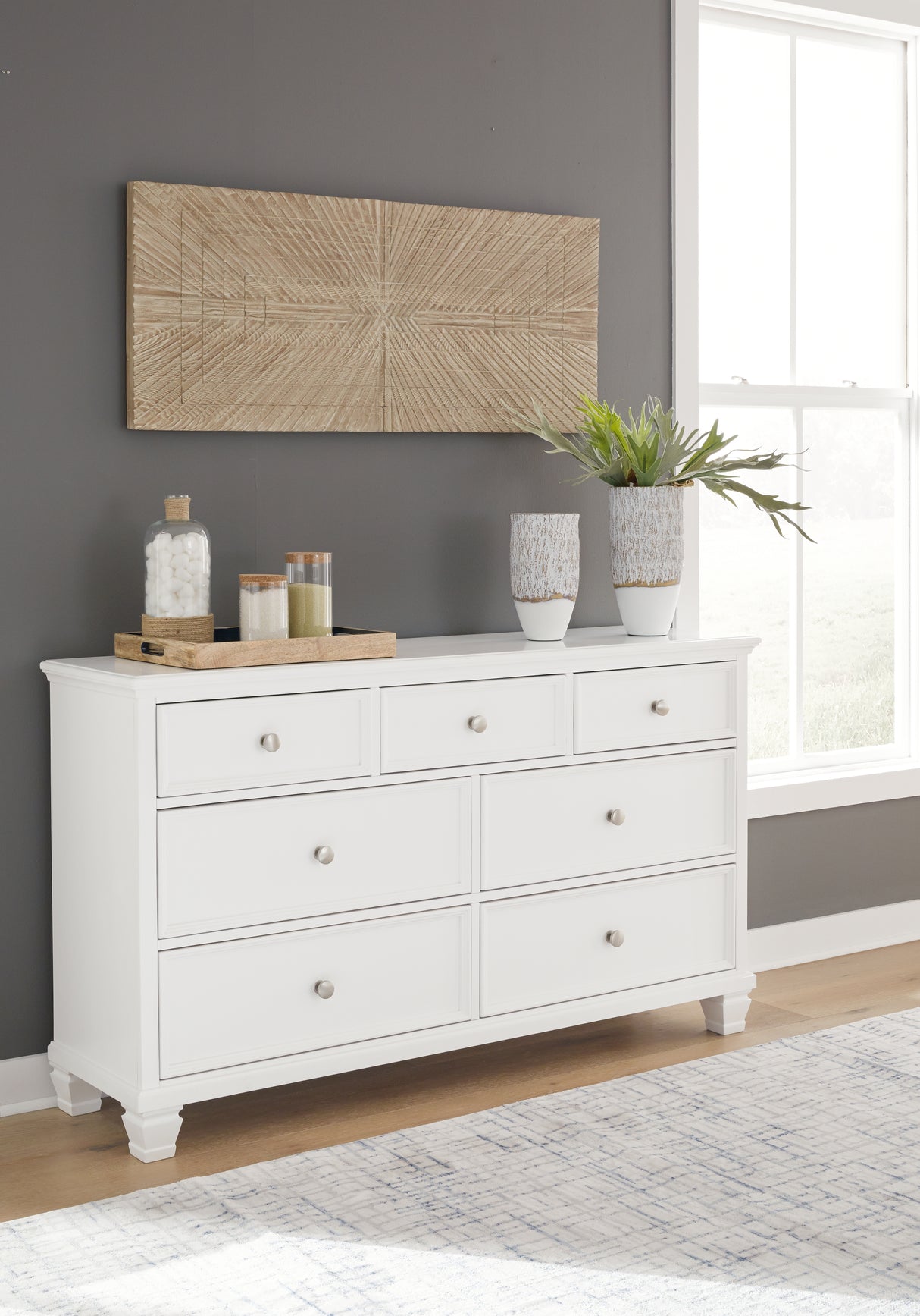 Mega Furniture - Ashley Furniture - Fortman Bedroom - Dresser / White - B680-31