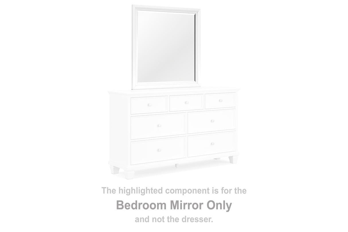 Mega Furniture - Ashley Furniture - Fortman Bedroom - Bedroom Mirror / White - B680-36