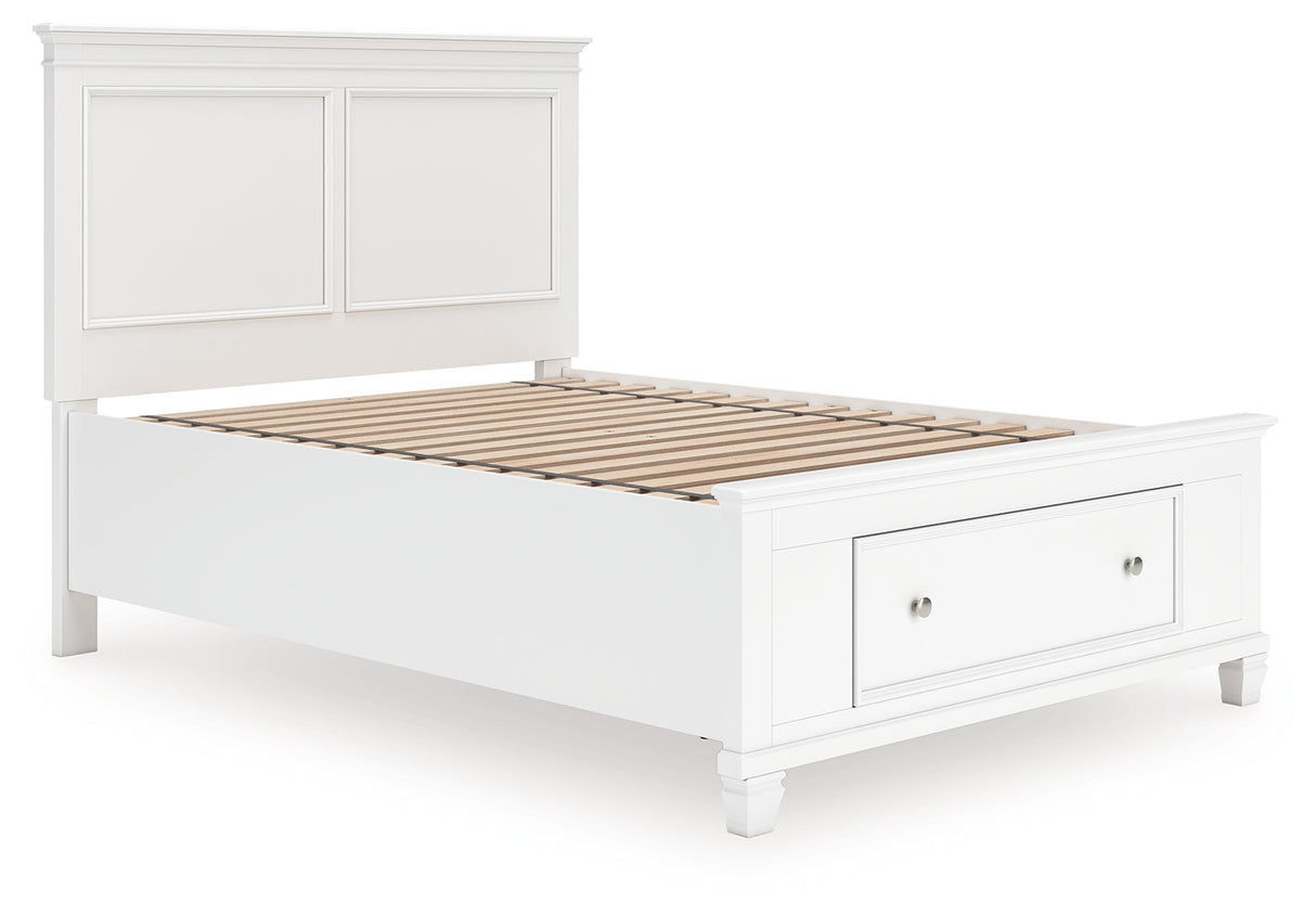 Mega Furniture - Ashley Furniture - Fortman Bedroom - Full Panel Storage Bed / White - B680B25