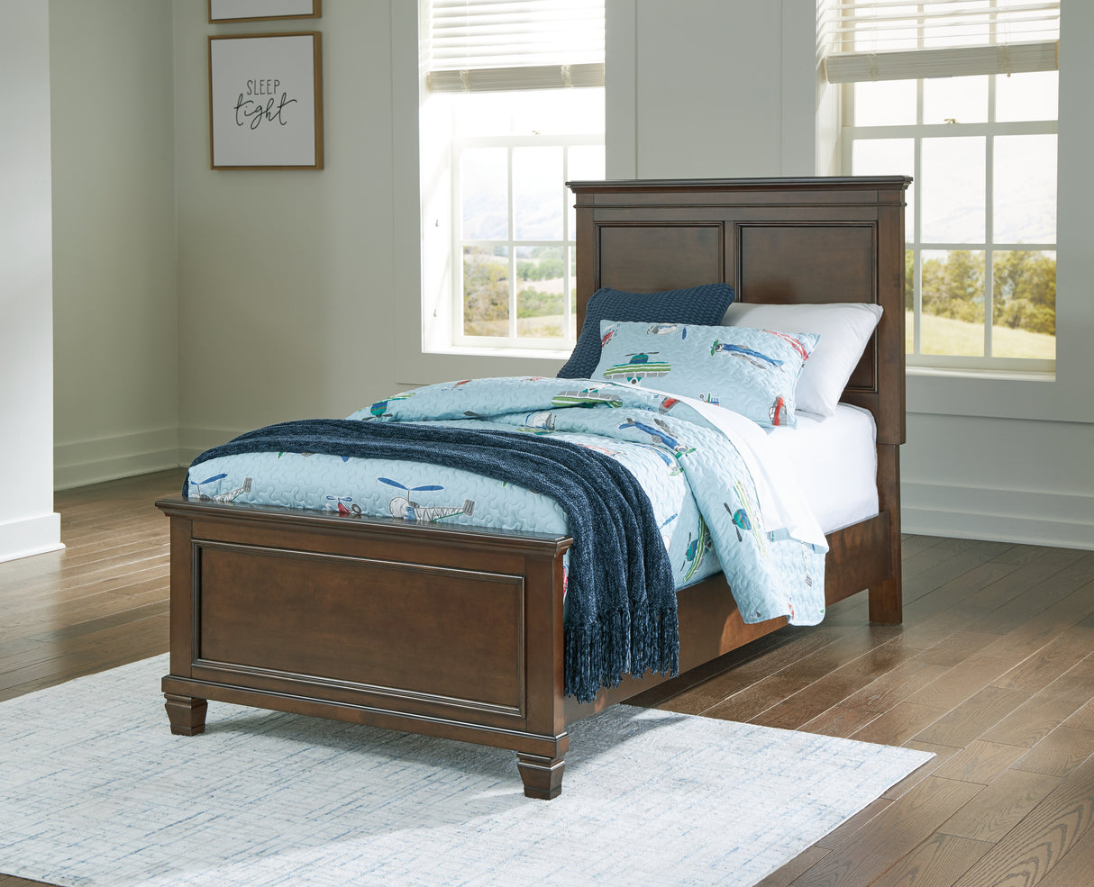 Mega Furniture - Ashley Furniture - Danabrin Bedroom - Twin Panel Bed / Brown - B685B6