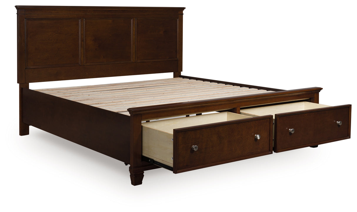 Mega Furniture - Ashley Furniture - Danabrin Bedroom - California King Panel Storage Bed / Brown - B685B19