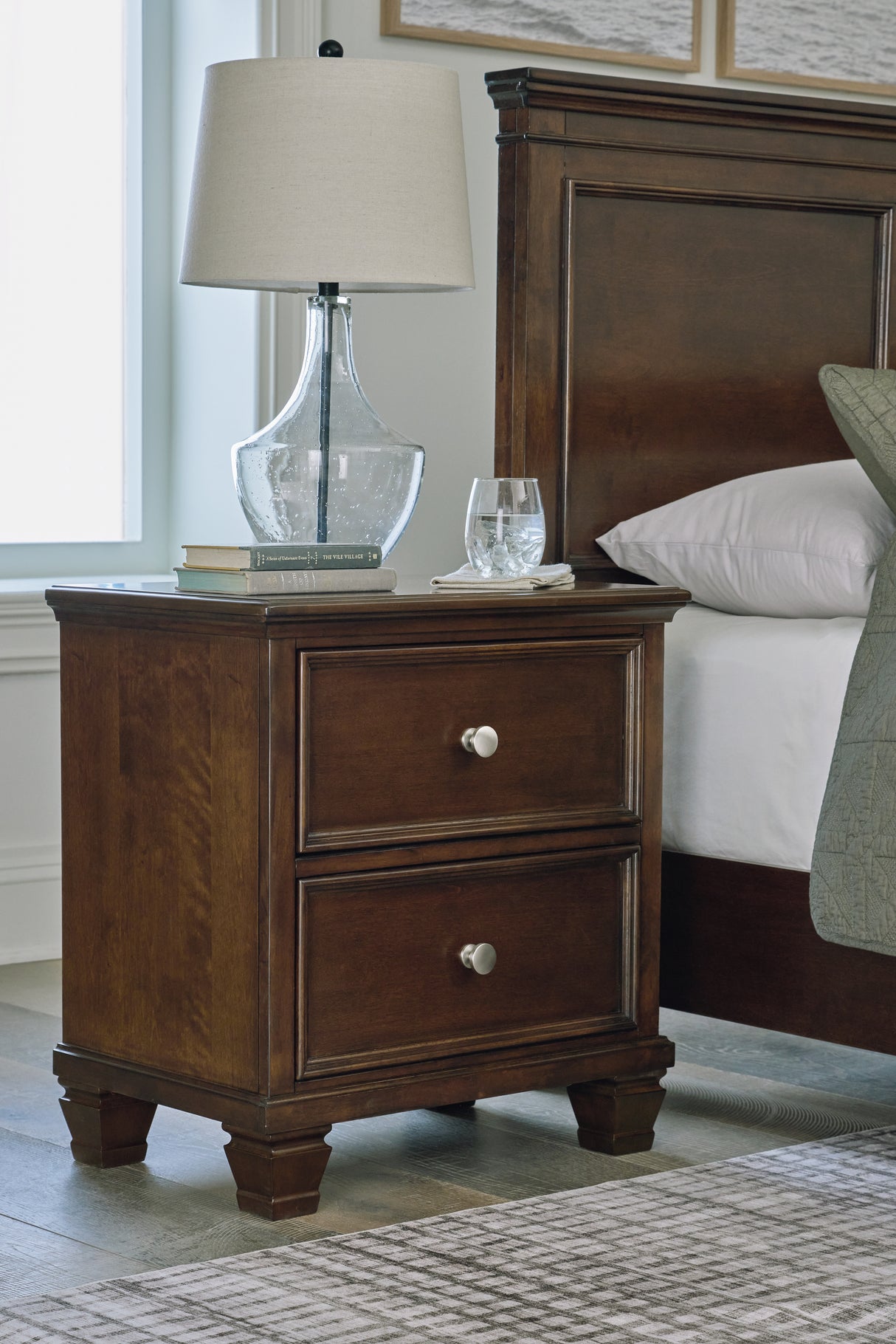 Mega Furniture - Ashley Furniture - Danabrin Bedroom - Two Drawer Night Stand / Brown - B685-92
