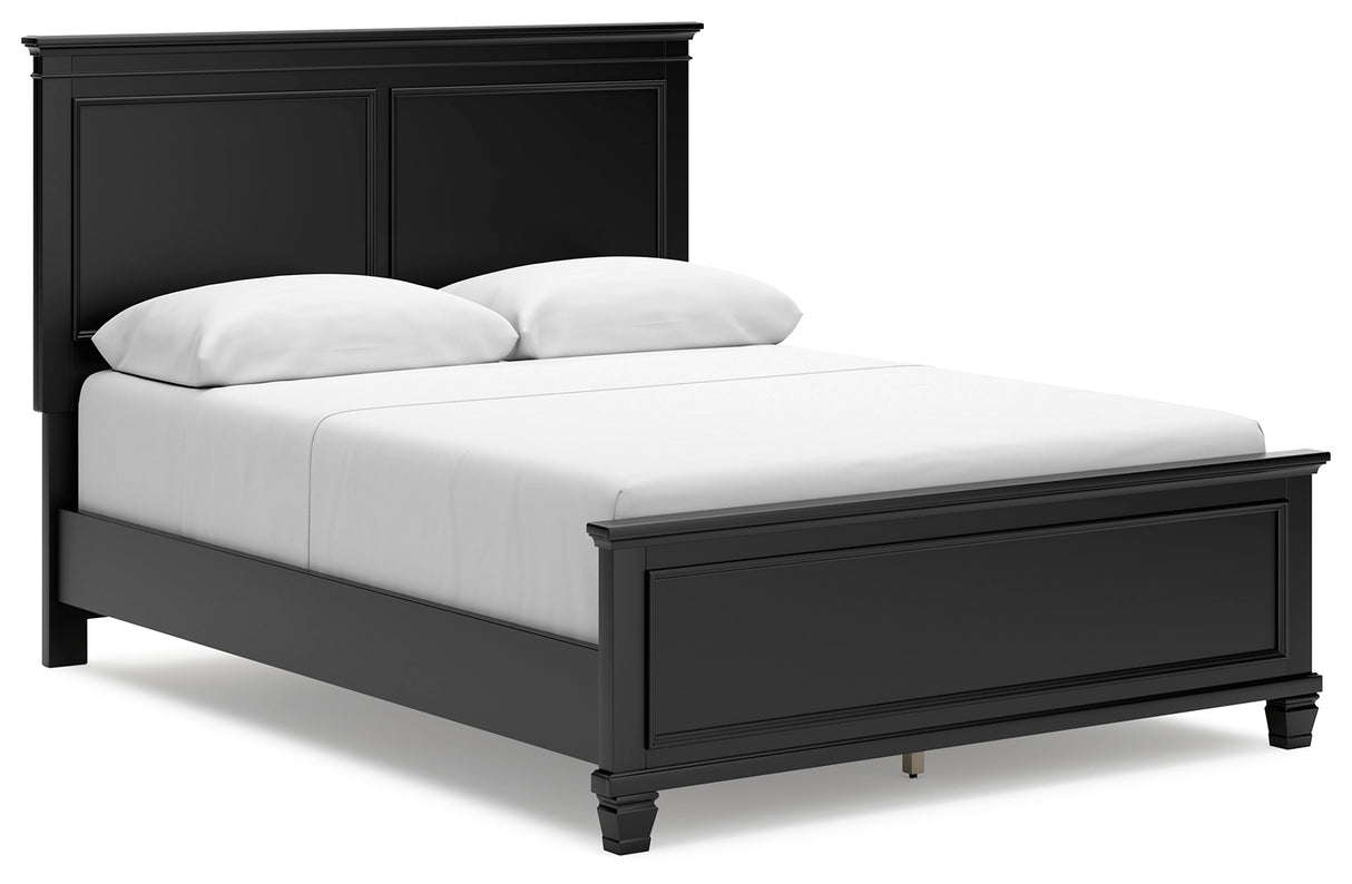 Mega Furniture - Ashley Furniture - Lanolee Bedroom - Queen Panel Bed / Black - B687B6