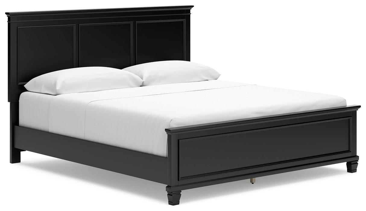 Mega Furniture - Ashley Furniture - Lanolee Bedroom - California King Panel Bed / Black - B687B9