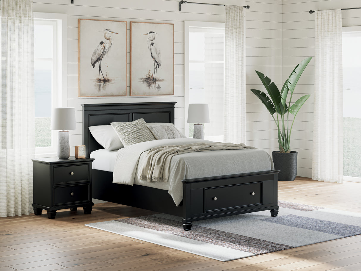Mega Furniture - Ashley Furniture - Lanolee Bedroom - Full Panel Storage Bed / Black - B687B22