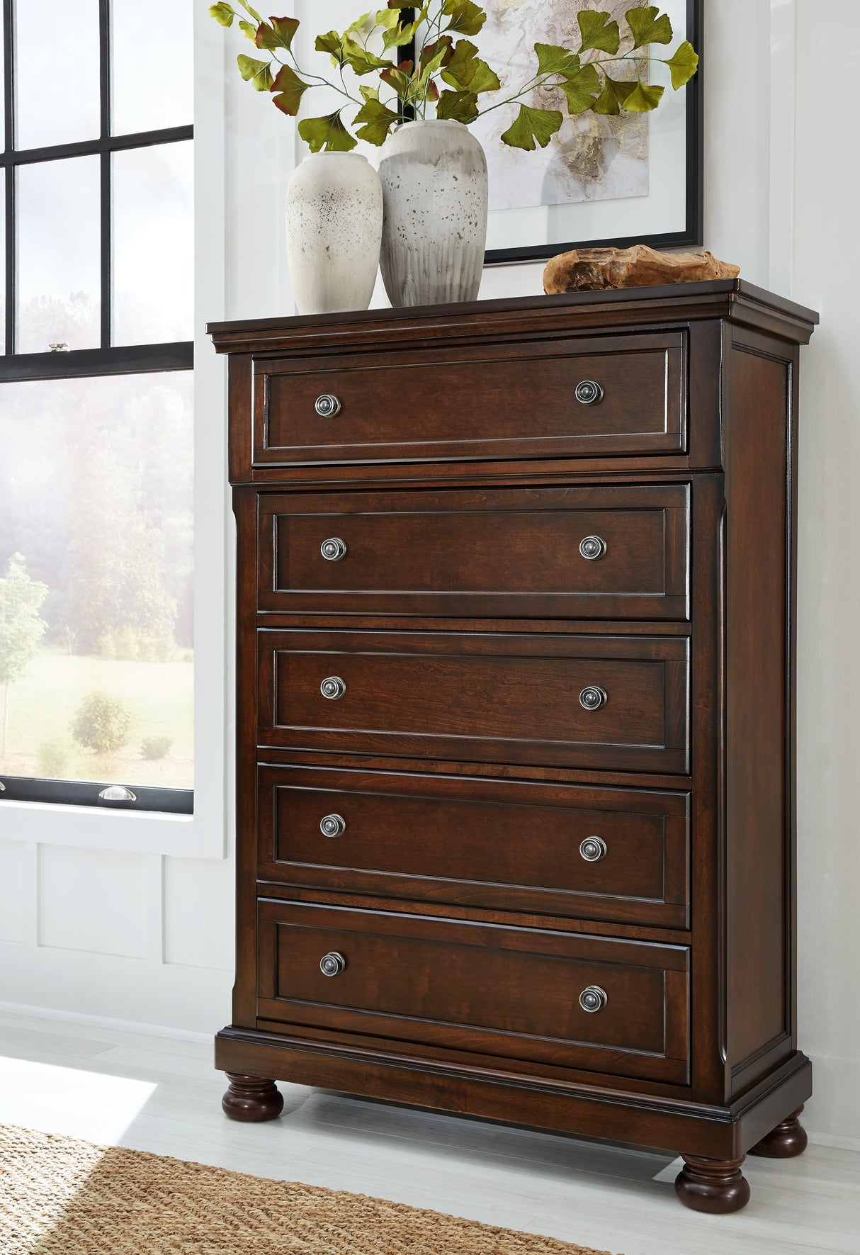 Mega Furniture - Ashley Furniture - Porter Bedroom - Chest / Rustic Brown - B697-46
