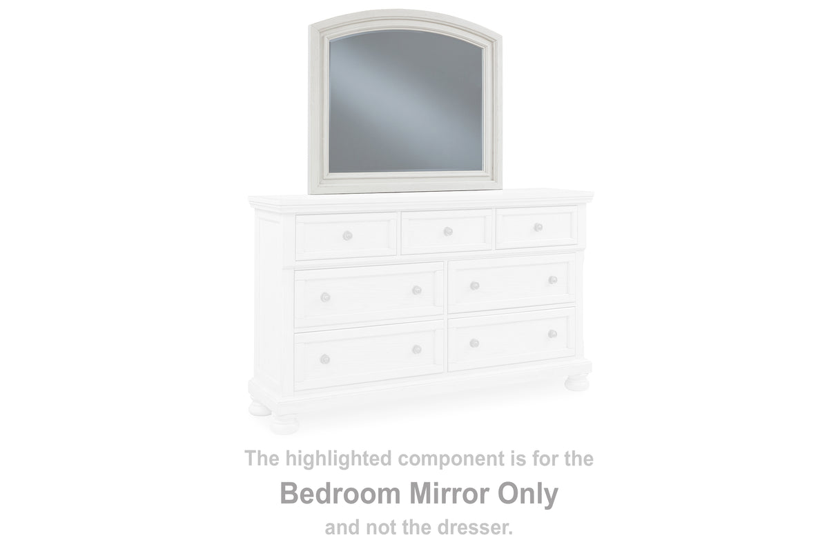 Mega Furniture - Ashley Furniture - Robbinsdale Bedroom - Bedroom Mirror / Antique White - B742-36
