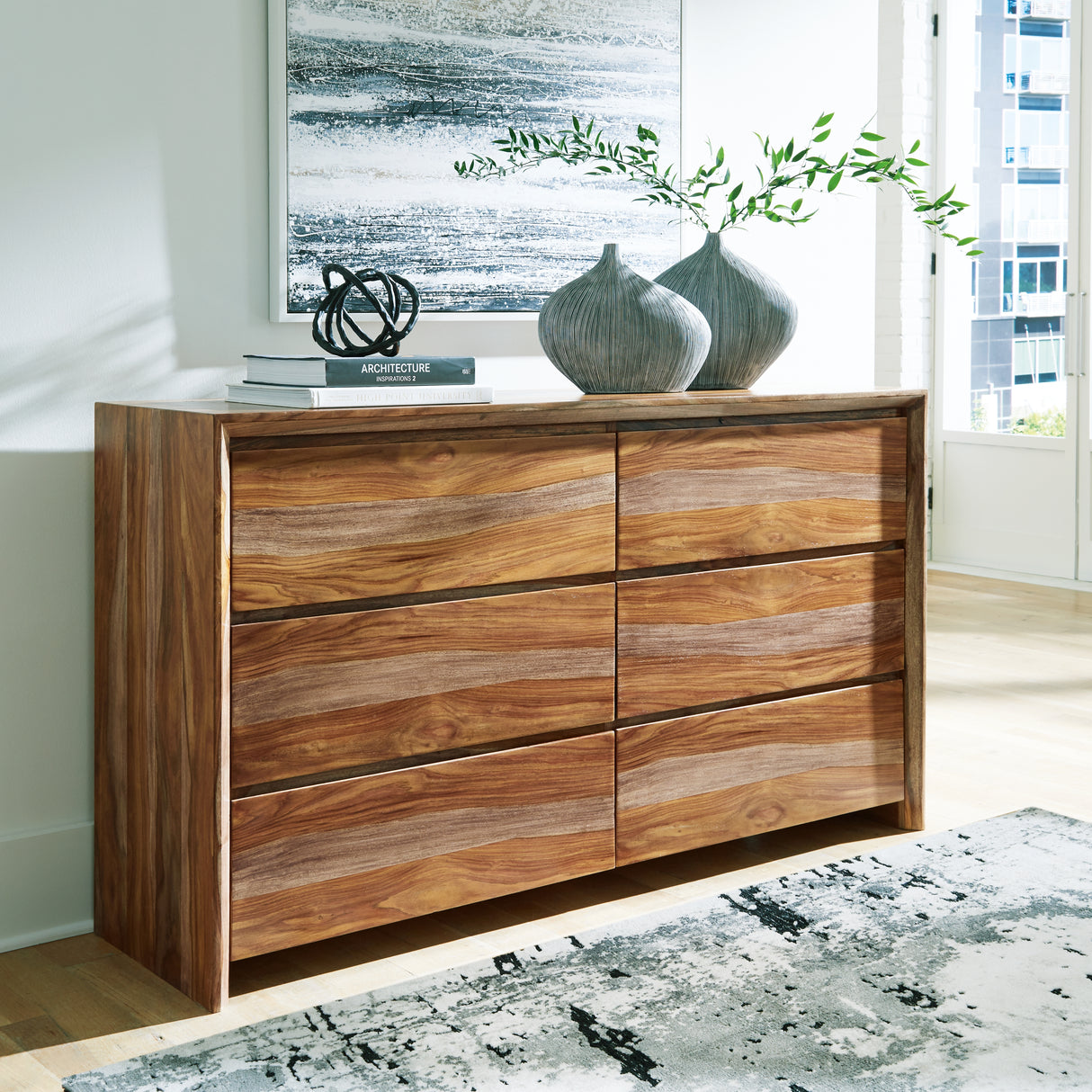 Mega Furniture - Ashley Furniture - Dressonni Bedroom - Dresser / Brown - B790-31