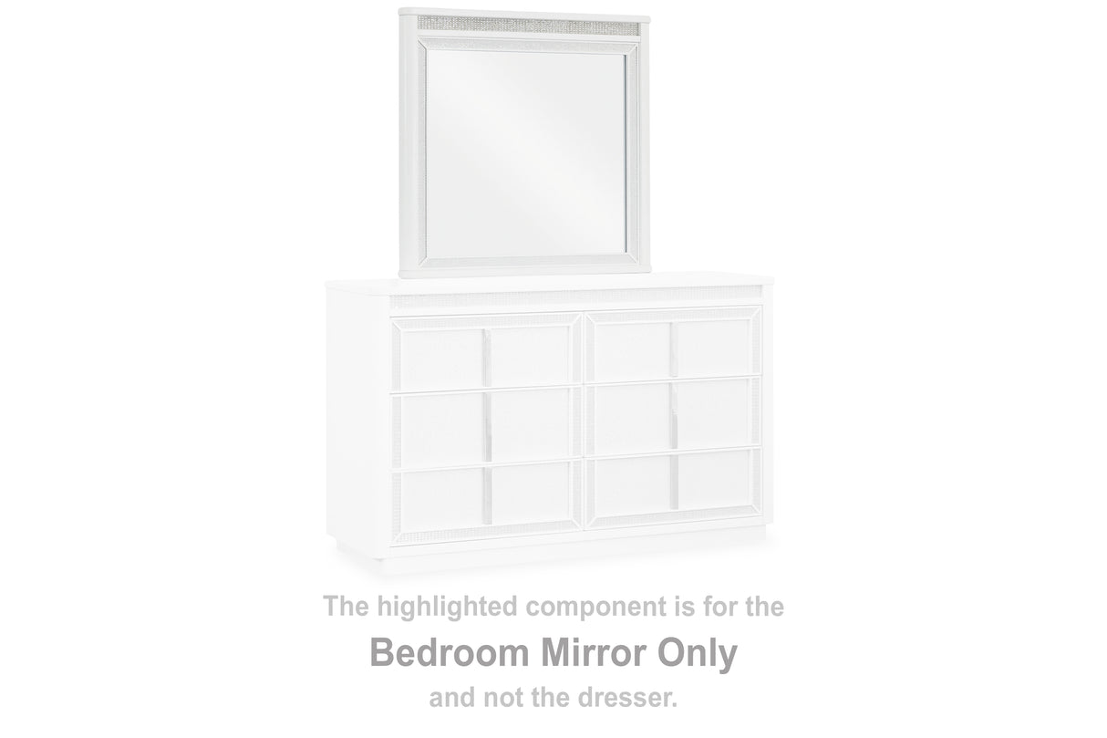 Mega Furniture - Ashley Furniture - Chalanna Bedroom - Bedroom Mirror / White - B822-36