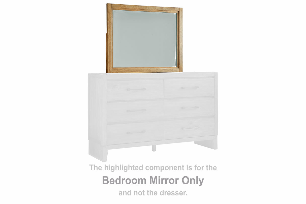 Mega Furniture - Ashley Furniture - Sherbana Bedroom - Bedroom Mirror / Light Brown - B833-36