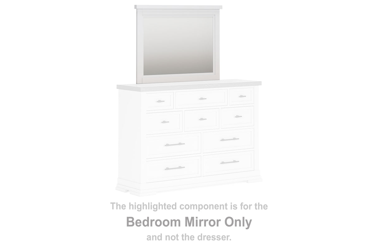 Mega Furniture - Ashley Furniture - Ashbryn Bedroom - Bedroom Mirror / White/Natural - B844-36