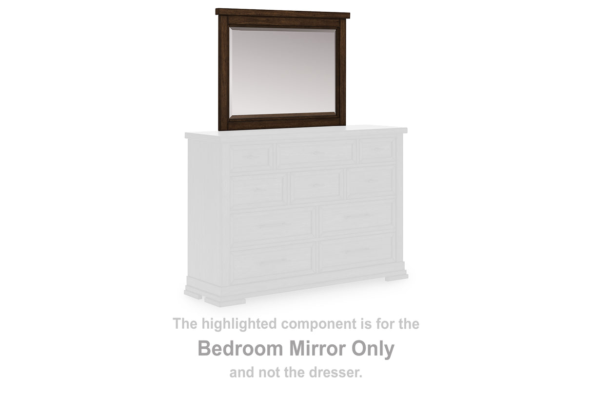 Mega Furniture - Ashley Furniture - Taffenbrook Bedroom - Bedroom Mirror / Medium Brown - B849-36