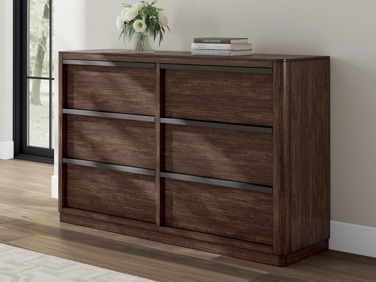 Mega Furniture - Ashley Furniture - Dilenno Bedroom - Dresser / Dark Brown - PCB857-31