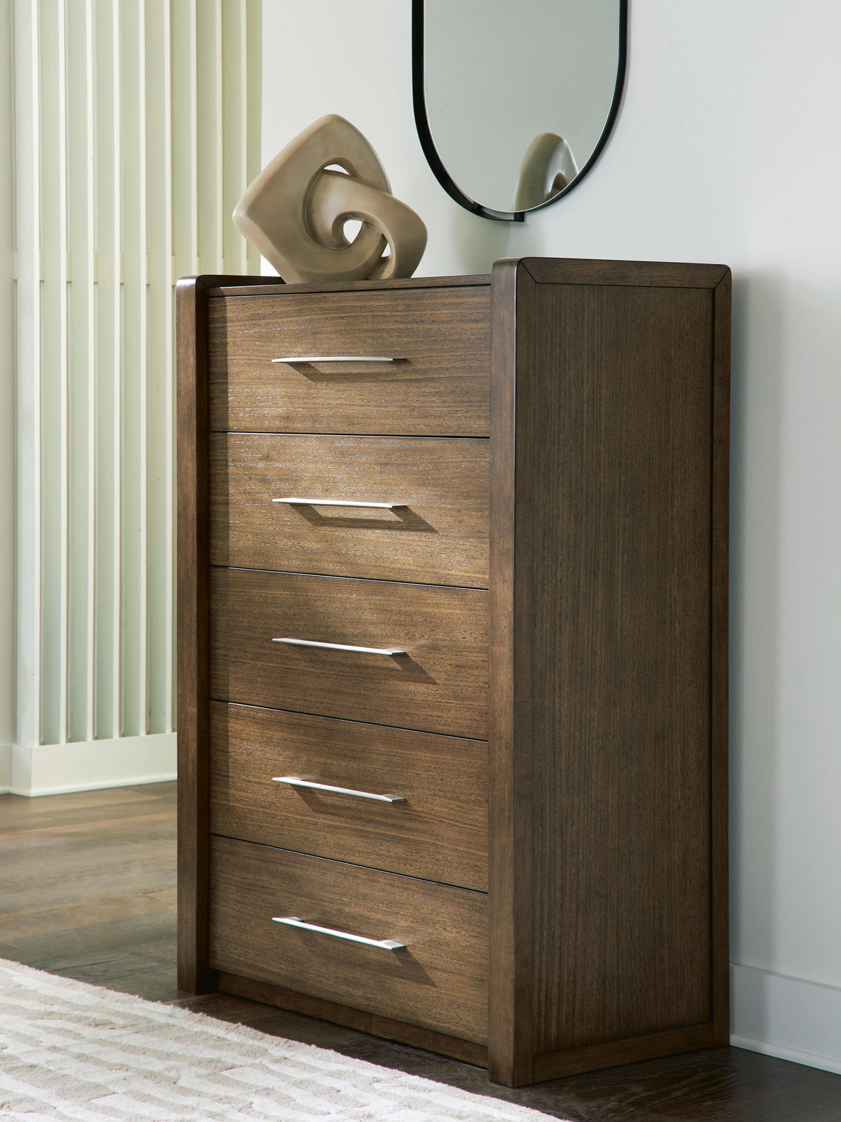 Mega Furniture - Ashley Furniture - Marxmore Bedroom - Five Drawer Chest / Brown - B863-46