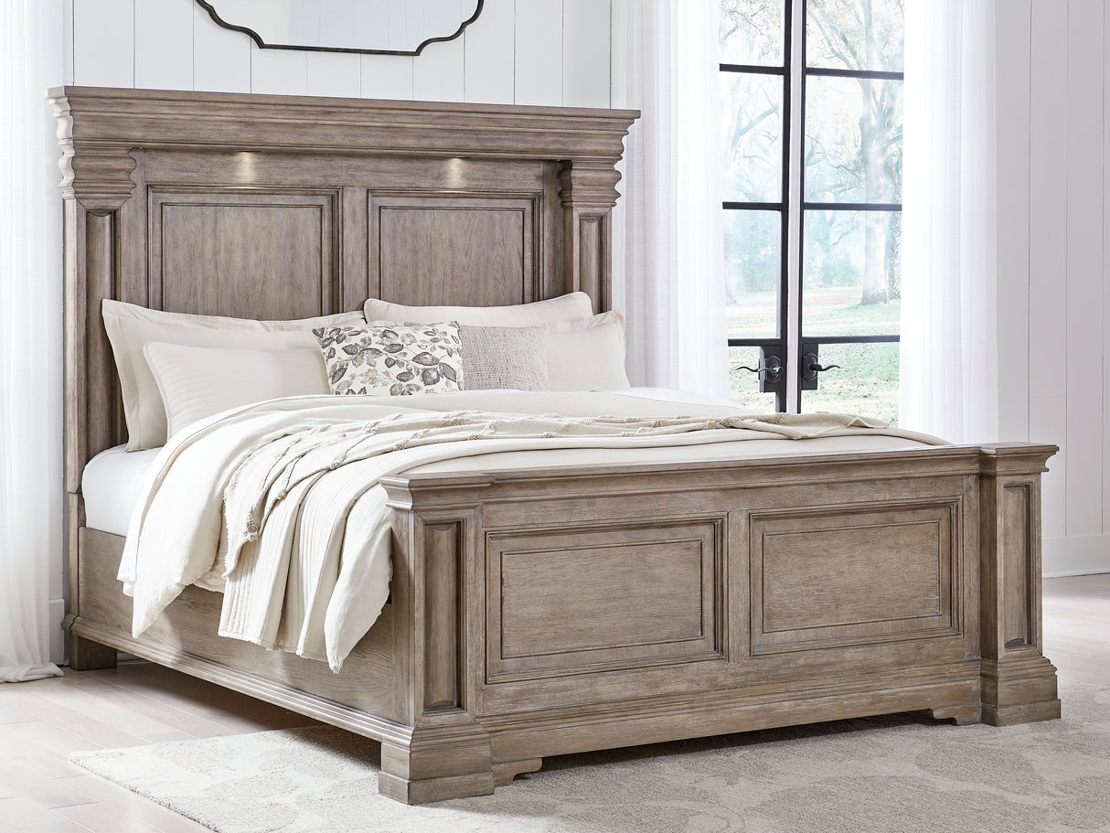 Mega Furniture - Ashley Furniture - Blairhurst Bedroom - California King Panel Bed / Light Grayish Brown - B916B5