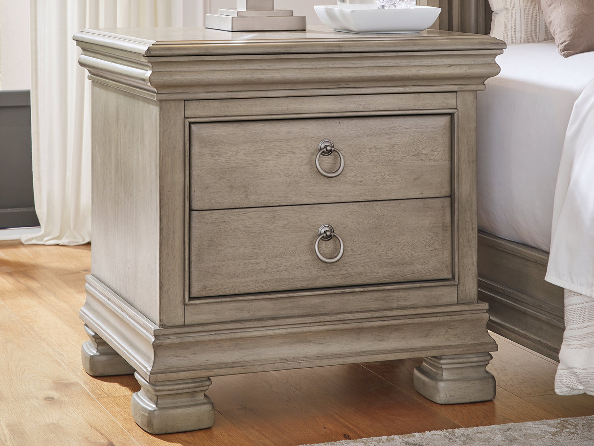 Mega Furniture - Ashley Furniture - Lexorne Bedroom - Three Drawer Night Stand / Gray - B924-93