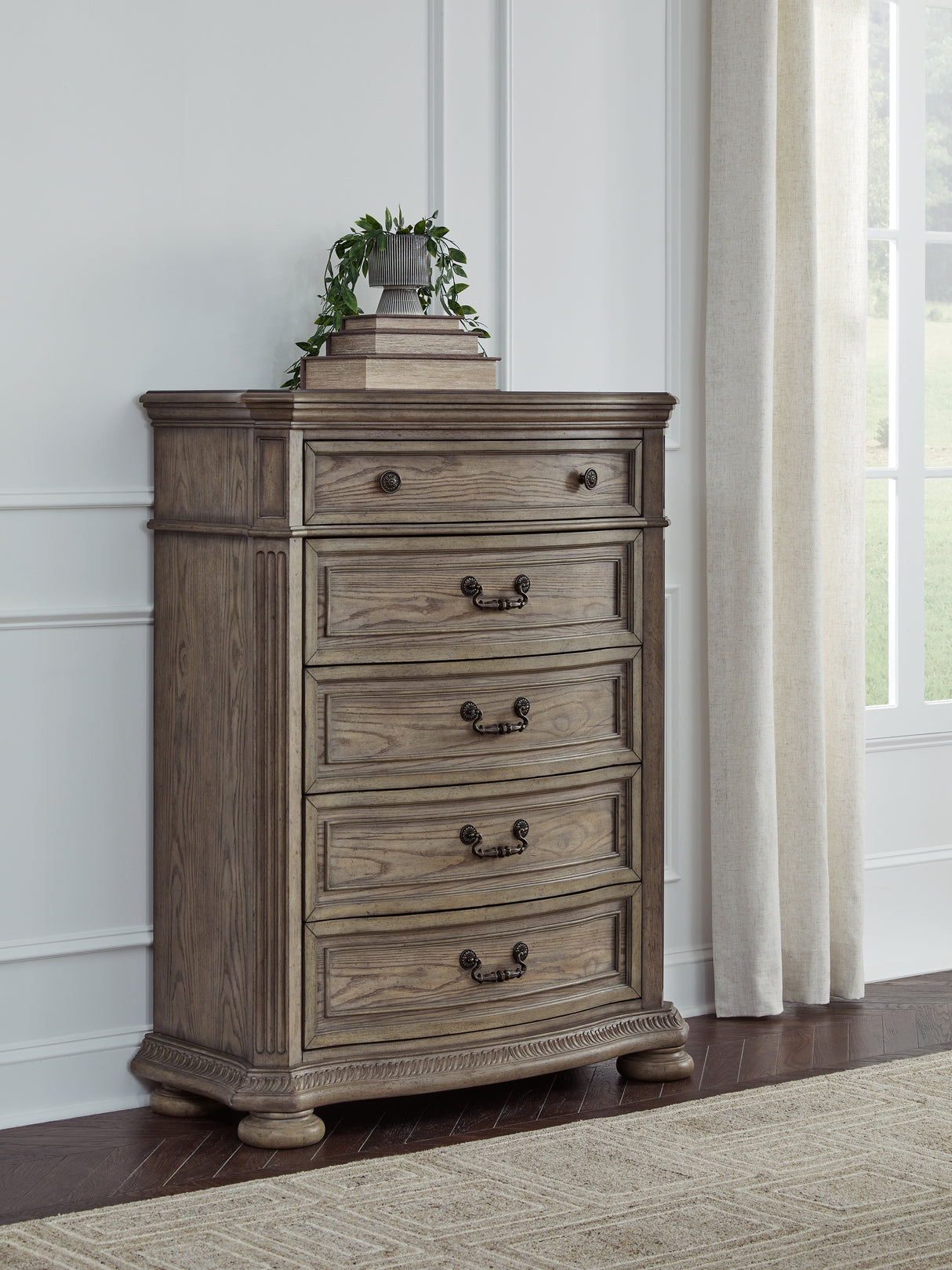 Mega Furniture - Ashley Furniture - Ardenfield Bedroom - Five Drawer Chest / Light Brown - B944-46