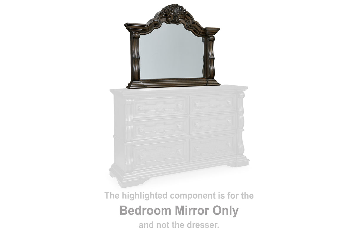Mega Furniture - Ashley Furniture - Maylee Bedroom - Bedroom Mirror / Dark Brown - B947-36
