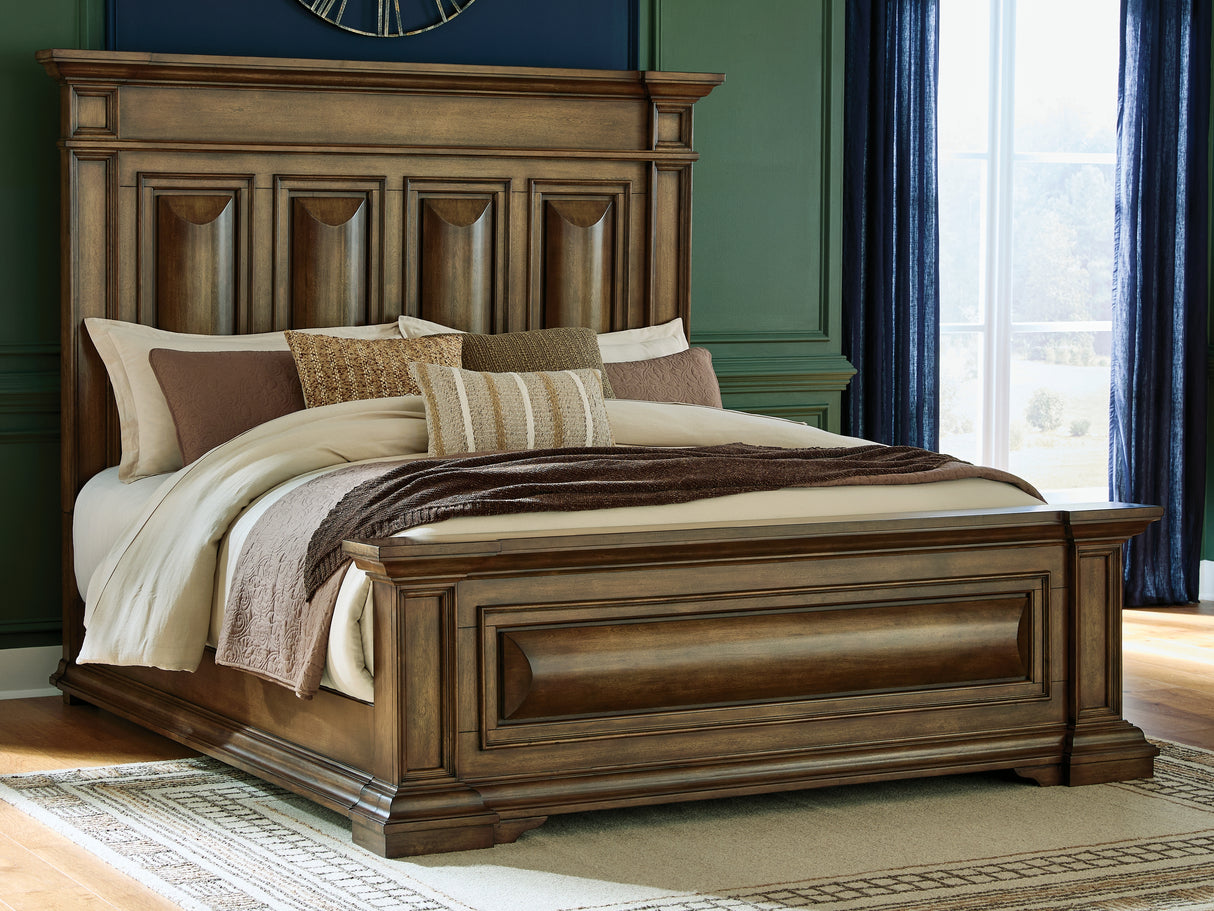 Mega Furniture - Ashley Furniture - Frantanna Bedroom - King Panel Bed / Brown - PCB949B6
