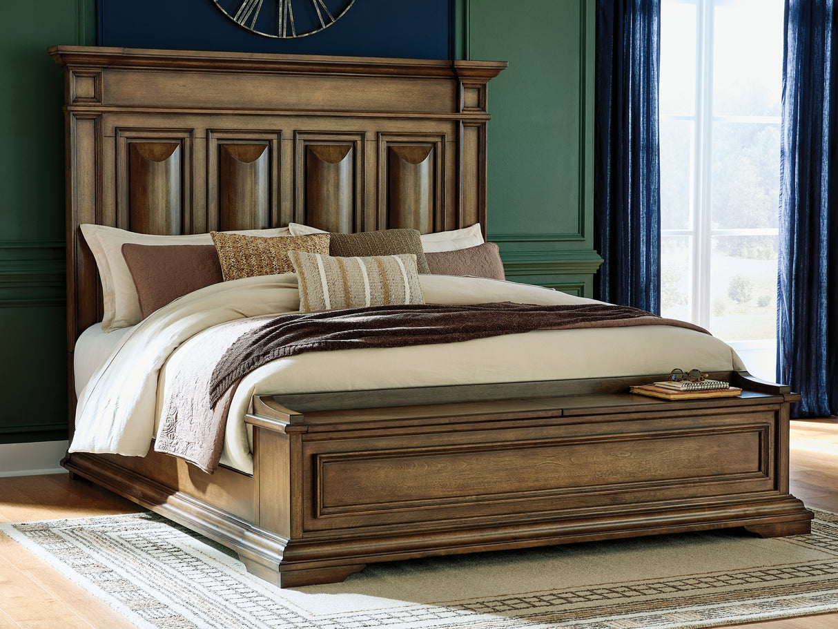 Mega Furniture - Ashley Furniture - Frantanna Bedroom - California King Panel Storage Bed / Brown - PCB949B9
