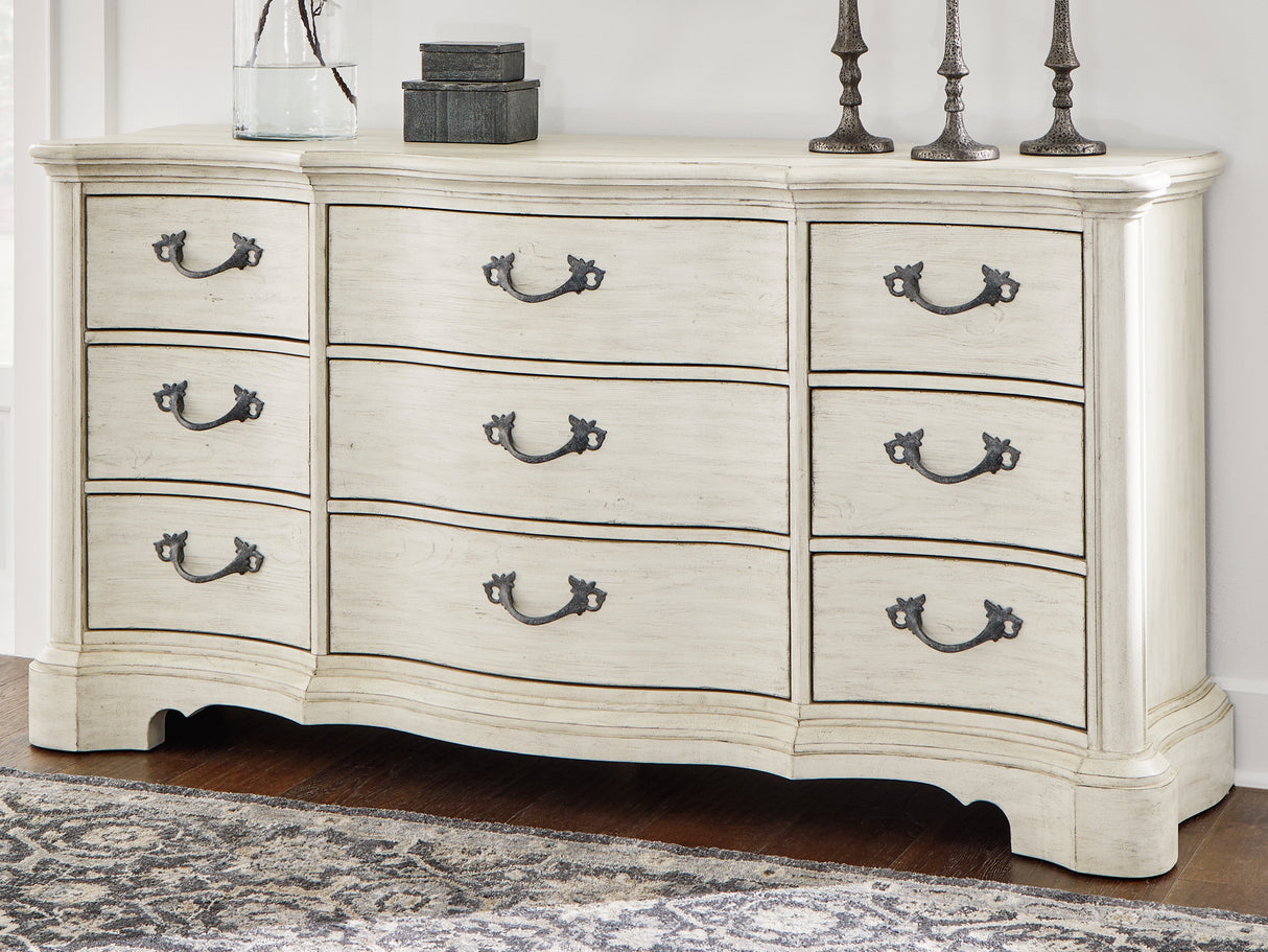 Mega Furniture - Ashley Furniture - Arlendyne Bedroom - Dresser / Antique White - B980-31
