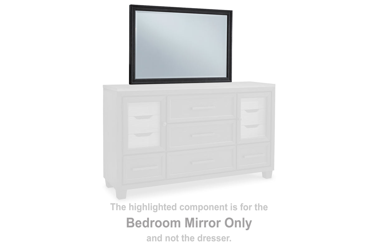 Mega Furniture - Ashley Furniture - Foyland Bedroom - Bedroom Mirror / Black - B989-36