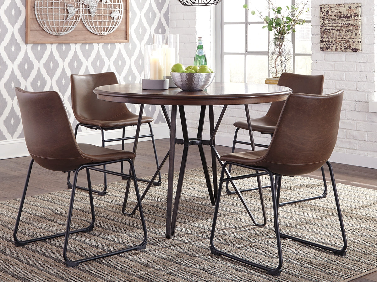 Mega Furniture - Ashley Furniture - Centiar Dining Room - Dining Chair (Set of 2) / Brown/Black - D372-01X2