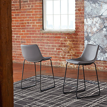 Mega Furniture - Ashley Furniture - Centiar Dining Room - Counter Height Bar Stool (Set of 2) / Gray - D372-824X2