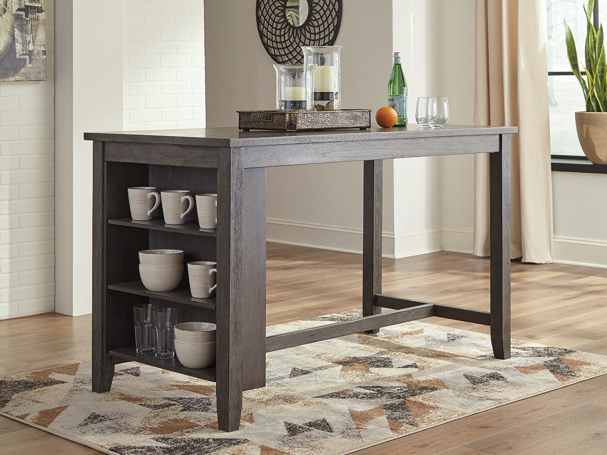 Mega Furniture - Ashley Furniture - Caitbrook Dining Room - RECT DRM Counter TBL Set(7/CN) / Gray - D388-423