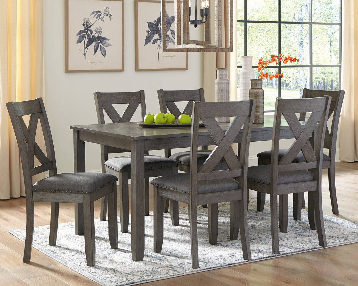 Mega Furniture - Ashley Furniture - Caitbrook Dining Room - RECT DRM Table Set (7/CN) / Gray - D388-425
