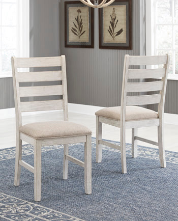 Mega Furniture - Ashley Furniture - Skempton Dining Room - Dining Chair (Set of 2) / White/Light Brown - D394-01X2