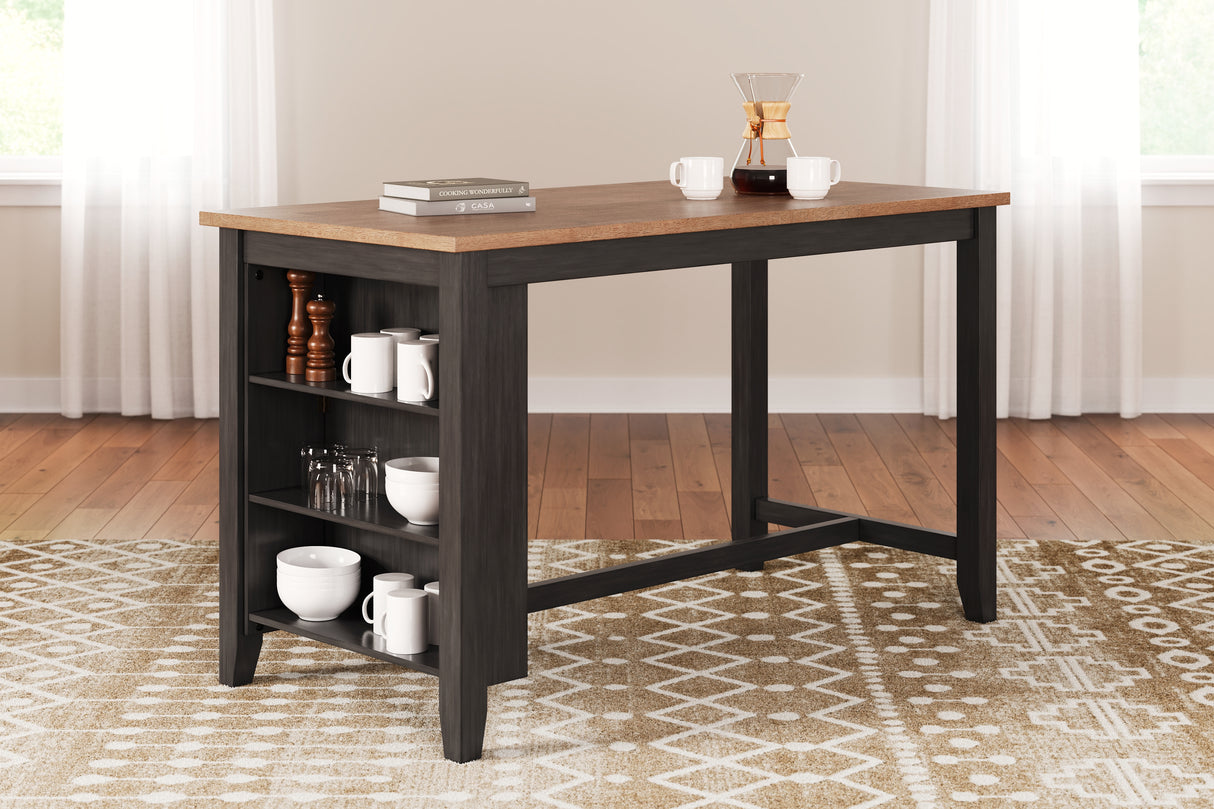 Mega Furniture - Ashley Furniture - Gesthaven Dining Room - RECT Dining Room Counter Table / Natural/Brown - D396-13