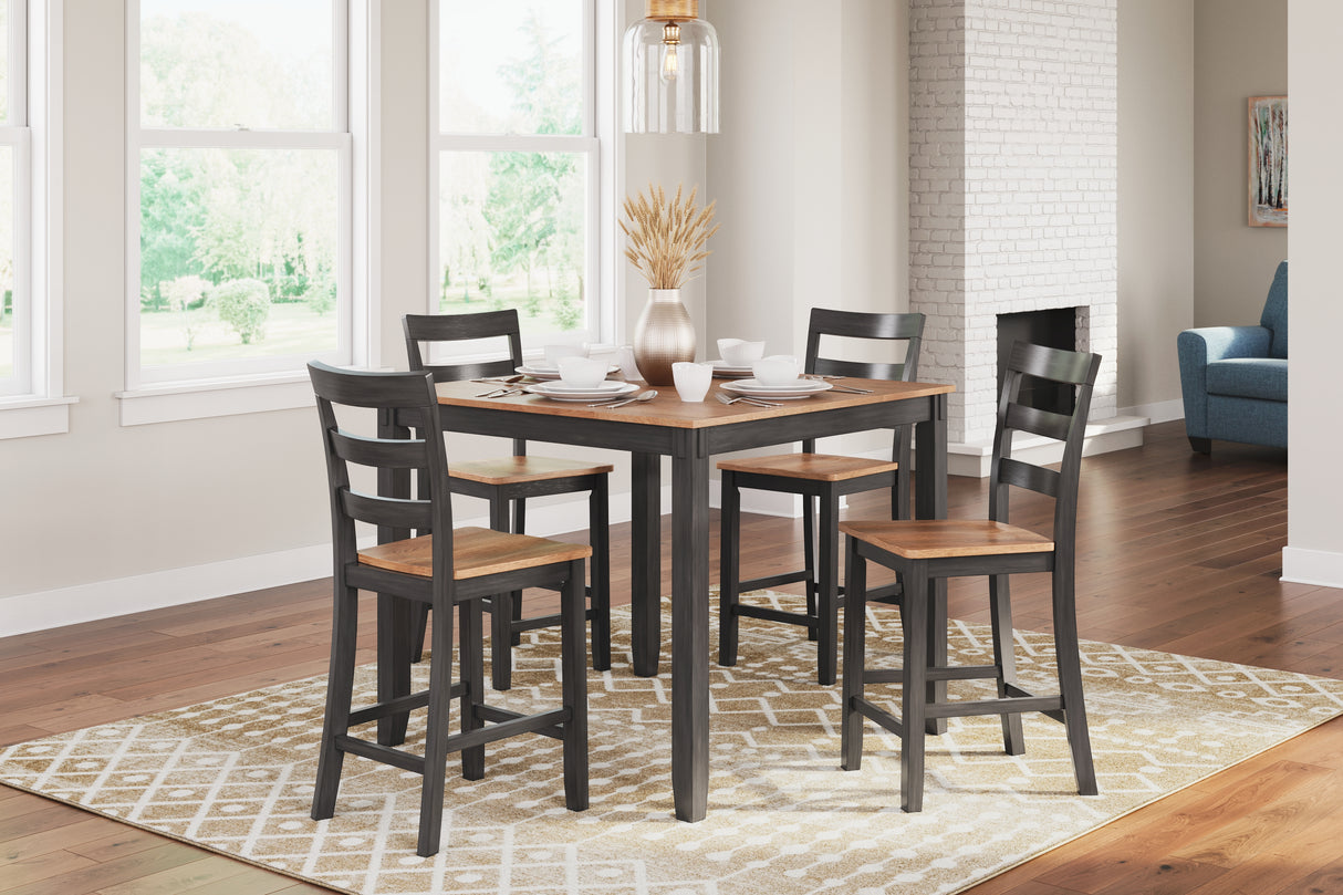 Mega Furniture - Ashley Furniture - Gesthaven Dining Room - Counter Height Barstool (Set of 2) / Natural/Brown - D396-124X2