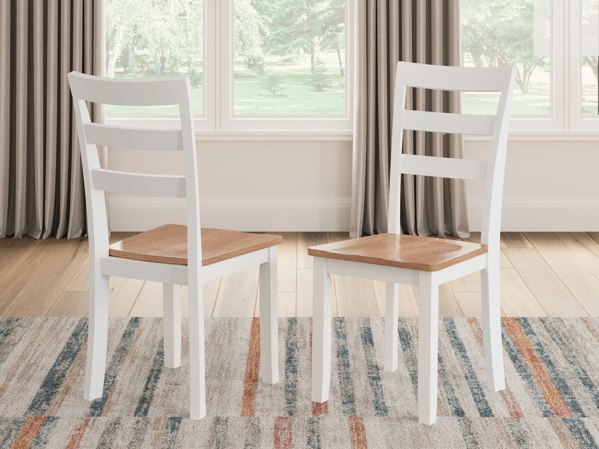 Mega Furniture - Ashley Furniture - Gesthaven Dining Room - Dining Chair (Set of 2) / Natural/White - D398-01X2