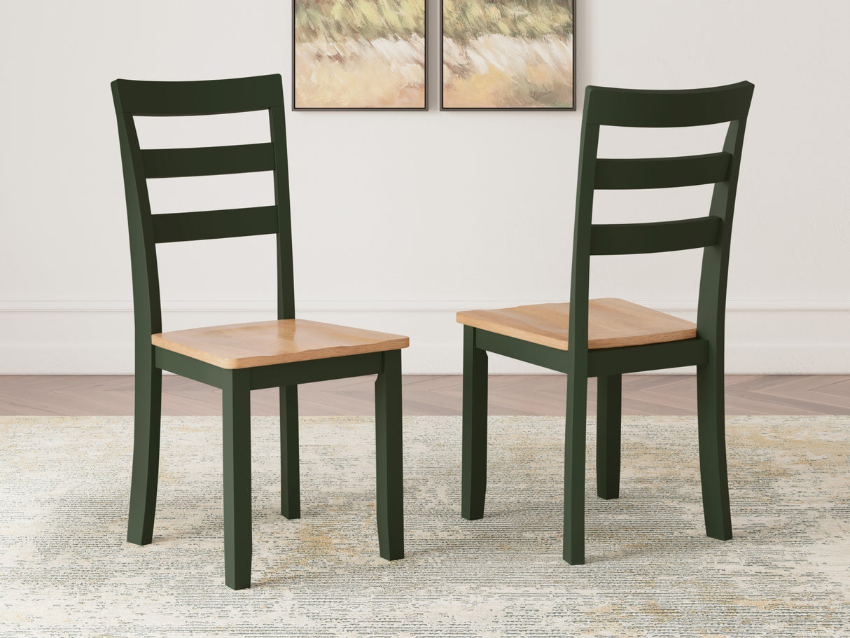 Mega Furniture - Ashley Furniture - Gesthaven Dining Room - Dining Chair (Set of 2) / Natural/Green - D401-01X2