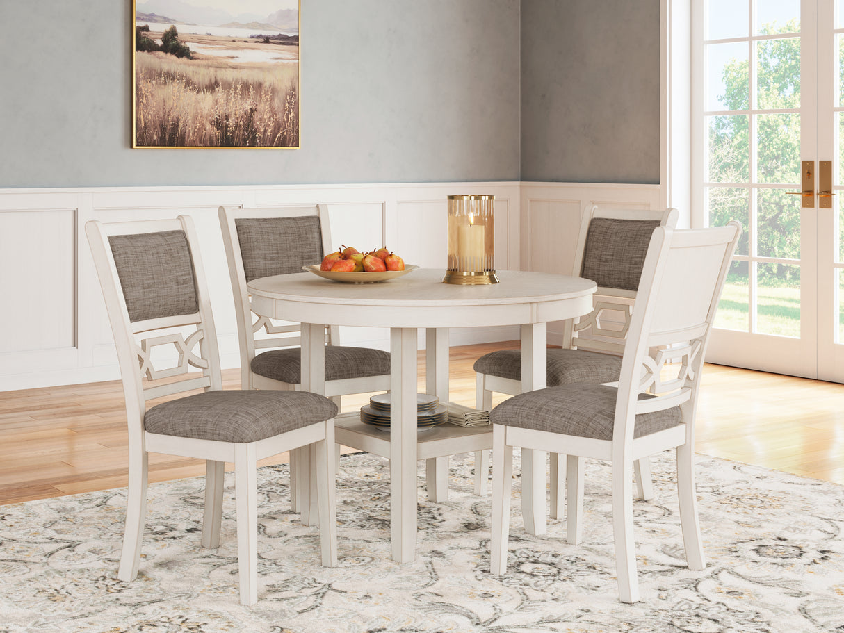 Mega Furniture - Ashley Furniture - Erinberg Dining Room - Dining Room Table Set (5/CN) / Antique White - D423-225