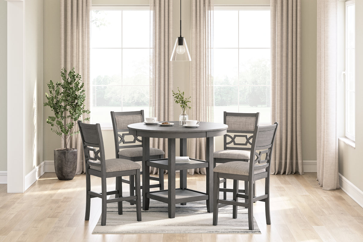 Mega Furniture - Ashley Furniture - Wrenning Dining Room - Dining Room Table Set (6/CN) / Gray - D425-325