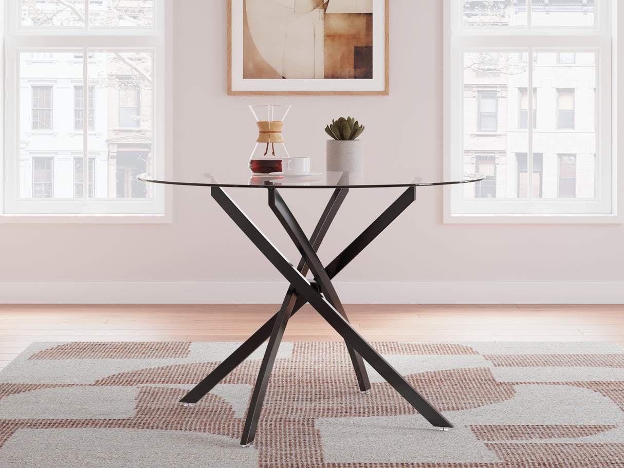 Mega Furniture - Ashley Furniture - Pharwynn Dining Room - Round Dining Room Table / Black - D446-15