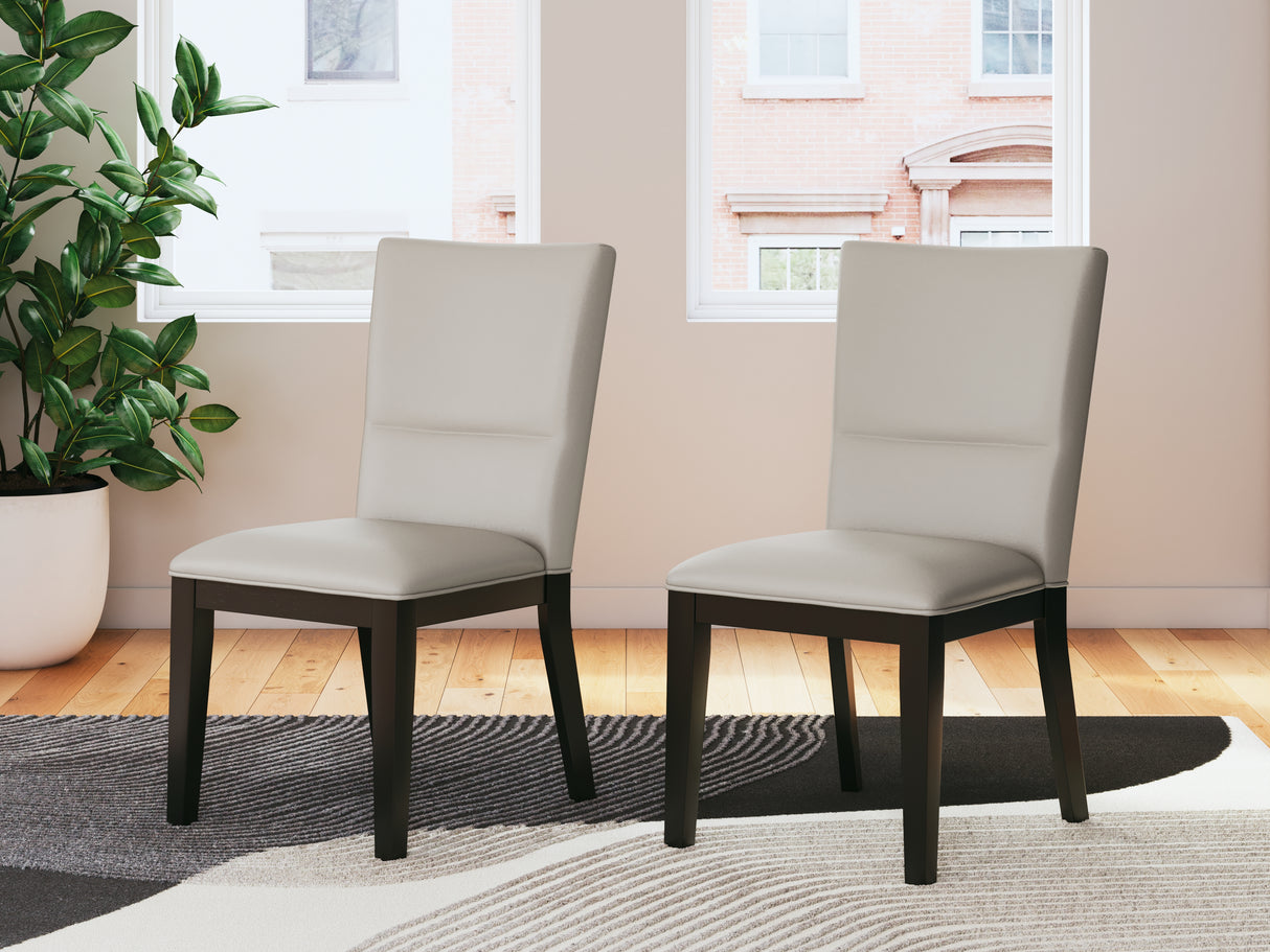 Mega Furniture - Ashley Furniture - Glinari Dining Room - Dining Chair (Set of 2) / Taupe/Black - D476-01X2