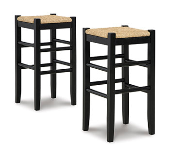 Mega Furniture - Ashley Furniture - Mirimyn Dining Room - Bar Height Bar Stool (Set of 2) / Black - D508-130X2
