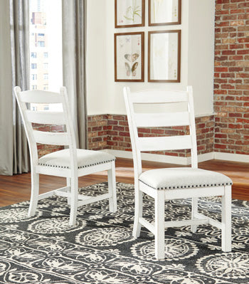 Mega Furniture - Ashley Furniture - Valebeck Dining Room - Dining Chair (Set of 2) / Beige/White - D546-01X2